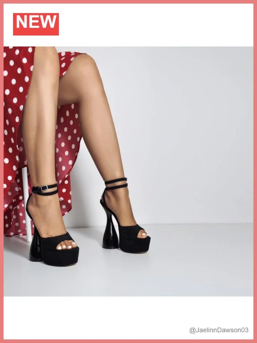 Women's Faux Suede Platform Heeled Sandals with Ankle Strap